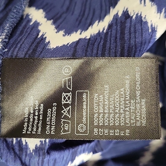 H&M Label of Graded Goods Chevron Print Tunic Beach Sheer Coverup Size 4 - Picture 10 of 11